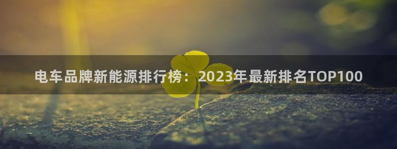 摩根娱乐宝骗局:电车品牌新能源排行榜:2023年最新排名TO